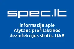 Alytaus profilaktinės dezinfekcijos stotis, UAB | spec.lt