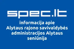 Alytaus rajono savivaldybės administracijos Alytaus seniūnija | spec.lt