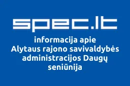 Alytaus rajono savivaldybės administracijos Daugų seniūnija | spec.lt