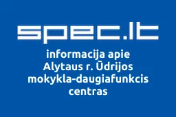 Alytaus r. Ūdrijos mokykla-daugiafunkcis centras iliustracija