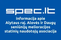 Alytaus raj. Alovės ir Daugų seniūnijų melioracijos statinių naudotojų asociacija | spec.lt