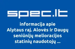 Alytaus raj. Alovės ir Daugų seniūnijų melioracijos statinių naudotojų asociacija