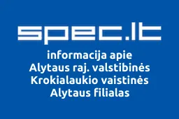 Alytaus raj. valstibinės Krokialaukio vaistinės Alytaus filialas iliustracija