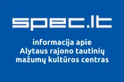 Alytaus rajono tautinių mažumų kultūros centras | spec.lt