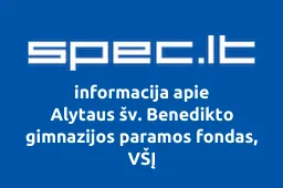 Alytaus šv. Benedikto gimnazijos paramos fondas, VŠĮ | spec.lt
