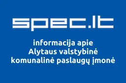 Alytaus valstybinė komunalinė paslaugų įmonė | spec.lt
