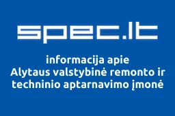 Alytaus valstybinė remonto ir techninio aptarnavimo įmonė | spec.lt