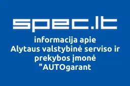 Alytaus valstybinė serviso ir prekybos įmonė "AUTOgarant | spec.lt