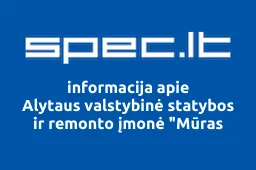 Alytaus valstybinė statybos ir remonto įmonė "Mūras | spec.lt