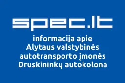 Alytaus valstybinės autotransporto įmonės Druskininkų autokolona iliustracija