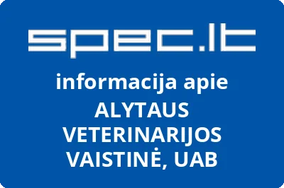 Alytaus veterinarijos vaistinė, UAB