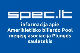 Amerikietiško biliardo Pool mėgėjų asociacija Plungės saulėtekis iliustracija