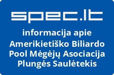 Amerikietiško biliardo Pool mėgėjų asociacija Plungės saulėtekis