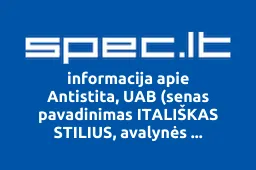 Antistita, UAB (senas pavadinimas ITALIŠKAS STILIUS, avalynės parduotuvė, V. Muchlios IĮ) | spec.lt
