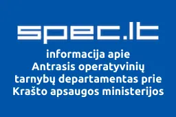 Antrasis operatyvinių tarnybų departamentas prie Krašto apsaugos ministerijos | spec.lt