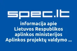 Lietuvos Respublikos aplinkos ministerijos Aplinkos projektų valdymo agentūra | spec.lt
