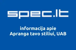 Apranga tavo stiliui, UAB | spec.lt