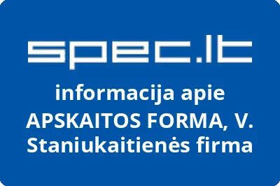 APSKAITOS FORMA, V. Staniukaitienės firma