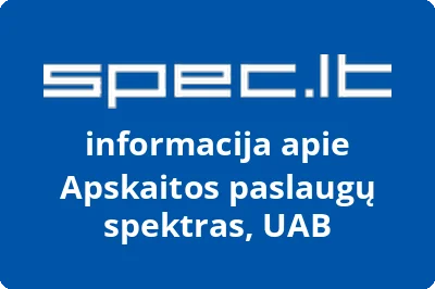 Apskaitos paslaugų spektras, UAB