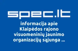 Klaipėdos rajono visuomeninių jaunimo organizacijų sąjunga Apskritasis stalas | spec.lt
