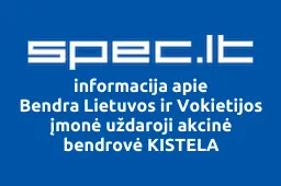 Bendra Lietuvos ir Vokietijos įmonė uždaroji akcinė bendrovė KISTELA iliustracija