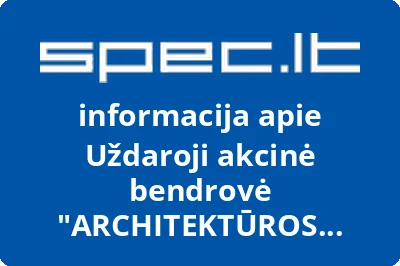 ARCHITEKTŪROS STUDIJA, UAB