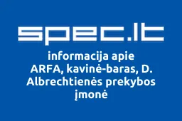 ARFA, kavinė-baras, D. Albrechtienės prekybos įmonė | spec.lt