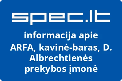 ARFA, kavinė-baras, D. Albrechtienės prekybos įmonė