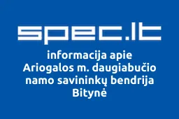 Ariogalos m. daugiabučio namo savininkų bendrija Bitynė | spec.lt