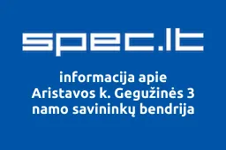 Aristavos k. Gegužinės 3 namo savininkų bendrija | spec.lt