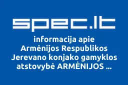 Armėnijos Respublikos Jerevano konjako gamyklos atstovybė ARMĖNIJOS KONJAKAS | spec.lt