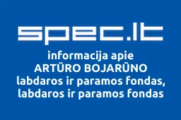 ARTŪRO BOJARŪNO labdaros ir paramos fondas, labdaros ir paramos fondas | spec.lt