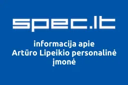 Artūro Lipeikio personalinė įmonė | spec.lt