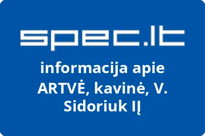 ARTVĖ, kavinė, V. Sidoriuk, IĮ
