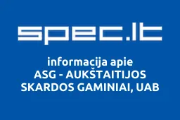 ASG - AUKŠTAITIJOS SKARDOS GAMINIAI, UAB | spec.lt