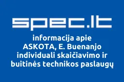 ASKOTA, E. Buenanjo individuali skaičiavimo ir buitinės technikos paslaugų firma | spec.lt