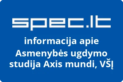 Asmenybės ugdymo studija Axis mundi, VŠĮ