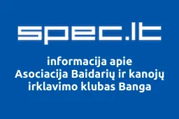 Asociacija Baidarių ir kanojų irklavimo klubas Banga | spec.lt