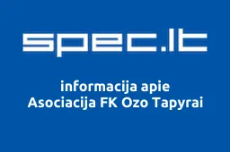 Asociacija FK Ozo Tapyrai | spec.lt