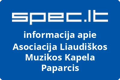 Asociacija liaudiškos muzikos kapela Paparcis