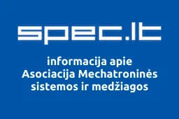 Asociacija Mechatroninės sistemos ir medžiagos | spec.lt