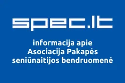 Asociacija Pakapės seniūnaitijos bendruomenė | spec.lt