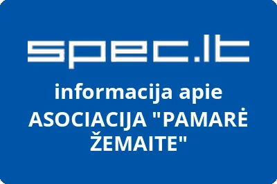 ASOCIACIJA PAMARĖ ŽEMAITE | spec.lt