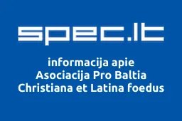 Asociacija Pro Baltia Christiana et Latina foedus iliustracija