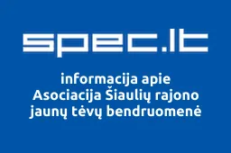 Asociacija Šiaulių rajono jaunų tėvų bendruomenė | spec.lt