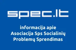 Asociacija Sps Socialinių Problemų Sprendimas