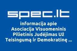 Asociacija Visuomeninis Pilietinis Judėjimas Už Teisingumą ir Demokratinę Lietuvą | spec.lt