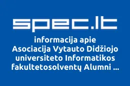 Asociacija Vytauto Didžiojo universiteto Informatikos fakultetosolventų Alumni draugija, AB | spec.lt