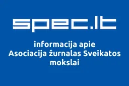 Asociacija žurnalas Sveikatos mokslai | spec.lt
