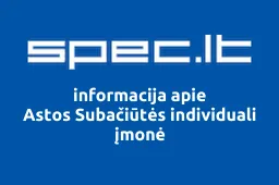 Astos Subačiūtės individuali įmonė | spec.lt